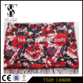 Grande vermelho flor florescendo padrão marca 100% viscose pashmina lenço produtos quentes mulheres vestidos acessórios